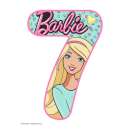 Barbie Number 7 Edible Icing Image